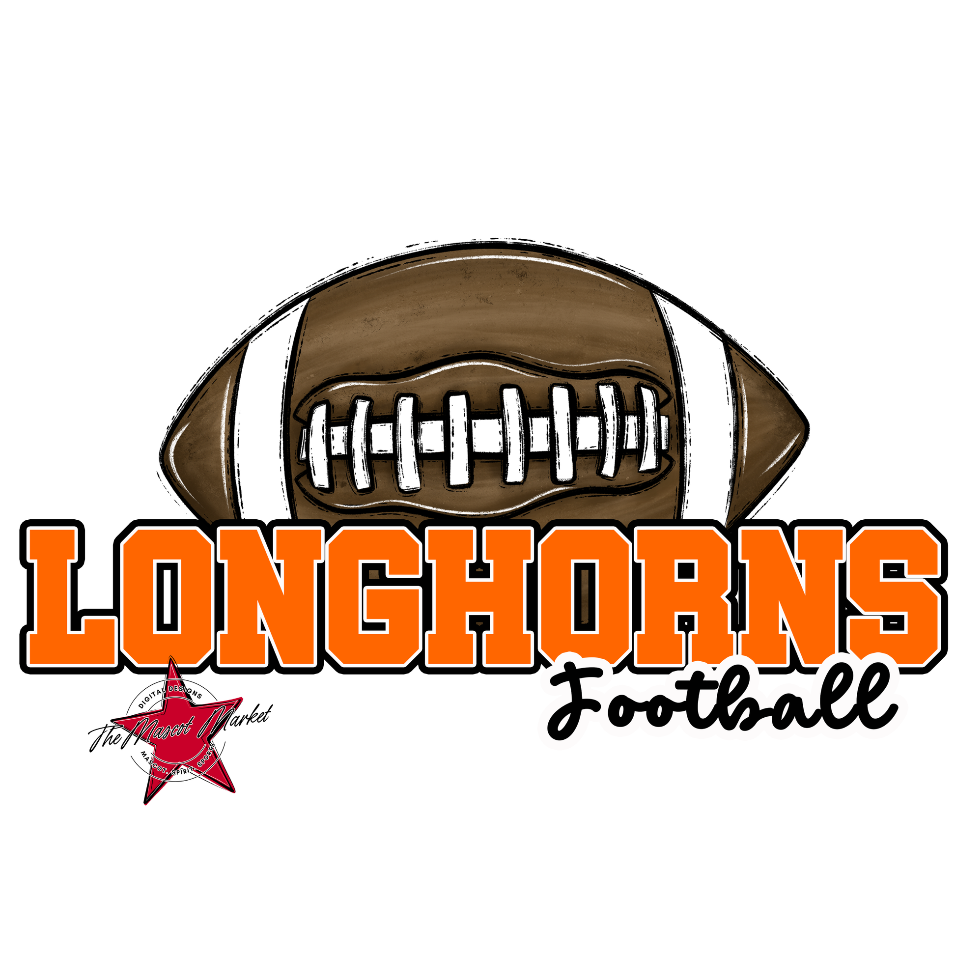 Longhorns Varsity Football-Orange