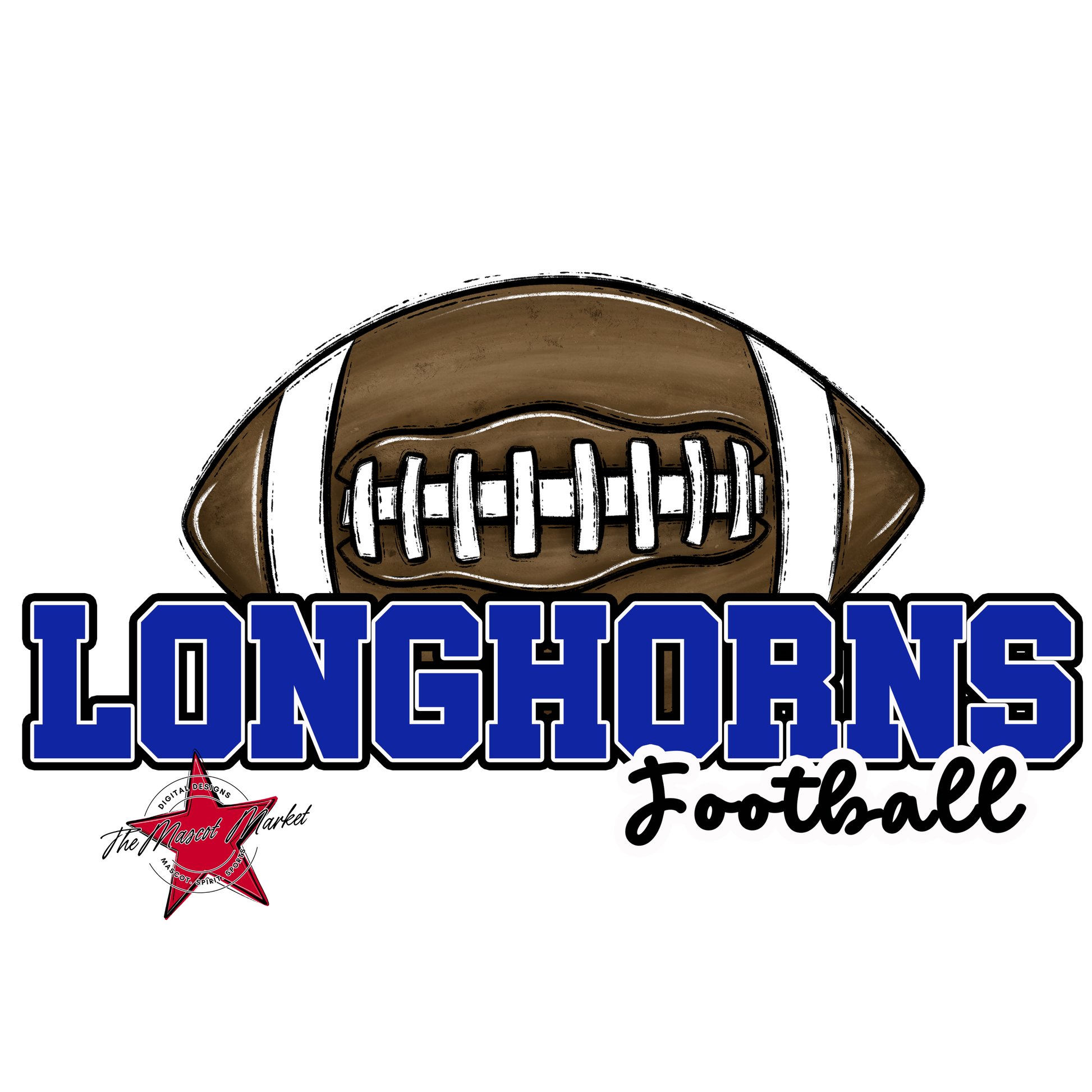 Longhorns Varsity Football-Royal Blue