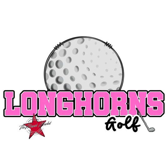 Longhorns Varsity Golf-Baby Pink