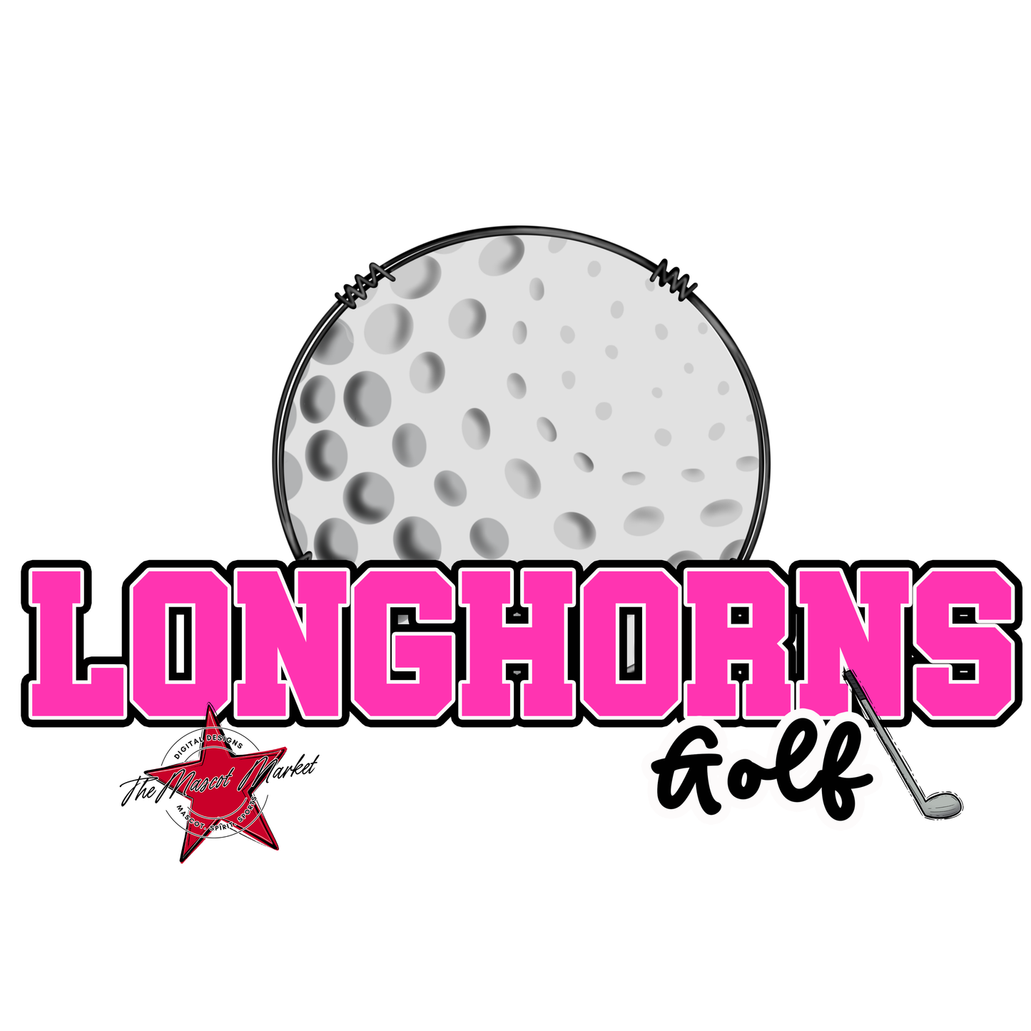 Longhorns Varsity Golf-Pink