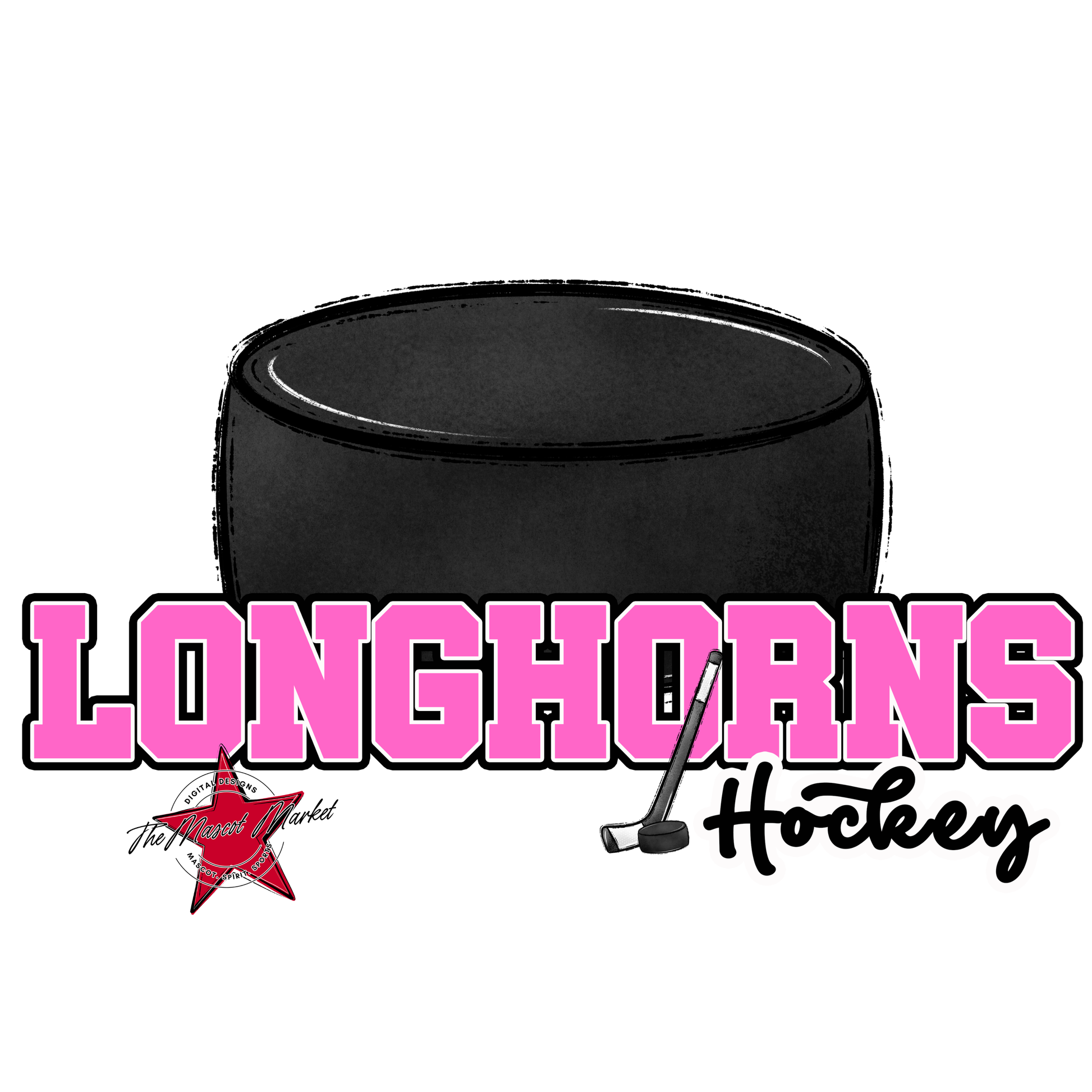 Longhorns Varsity Hockey-Baby Pink