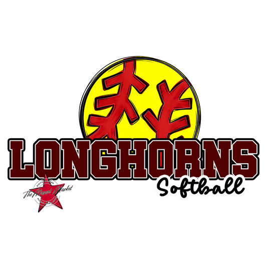 Longhorns Varsity Softball-Maroon