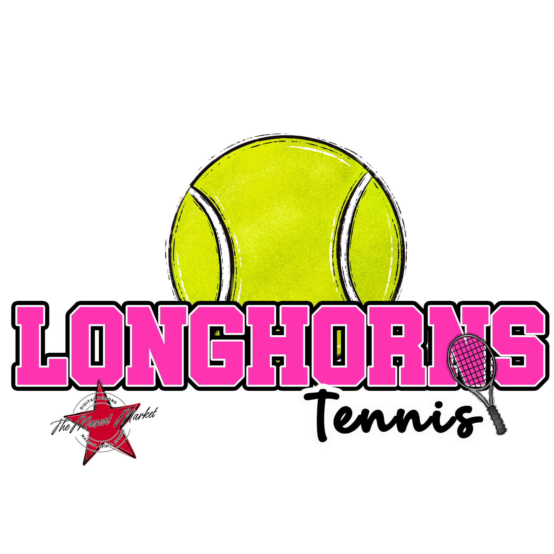 Longhorns Varsity Tennis-Pink