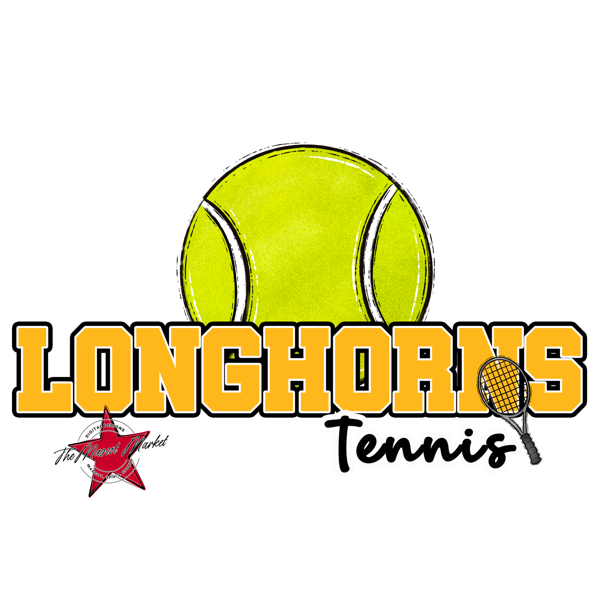 Longhorns Varsity Tennis-Yellow
