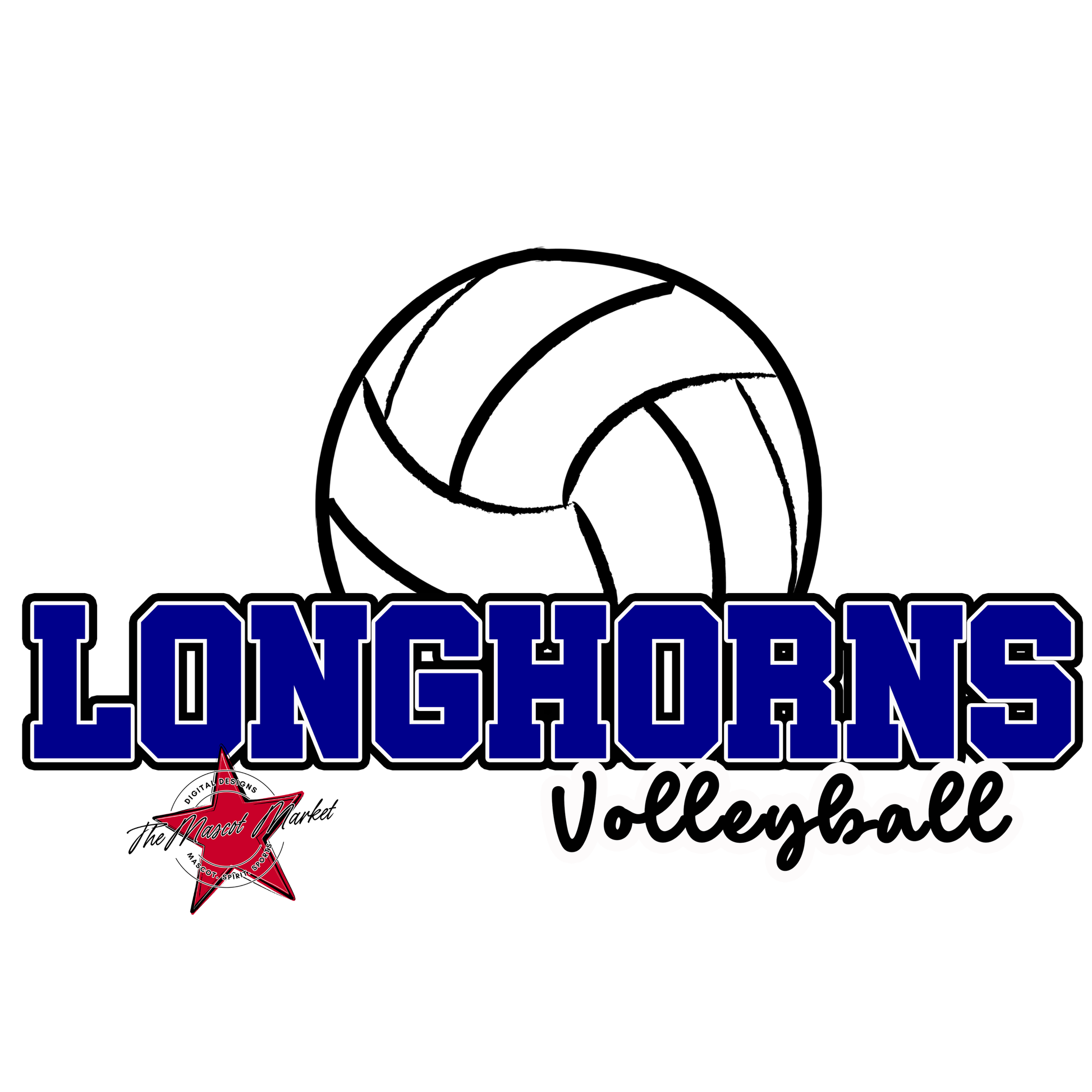 Longhorns Varsity Volleyball-Blue
