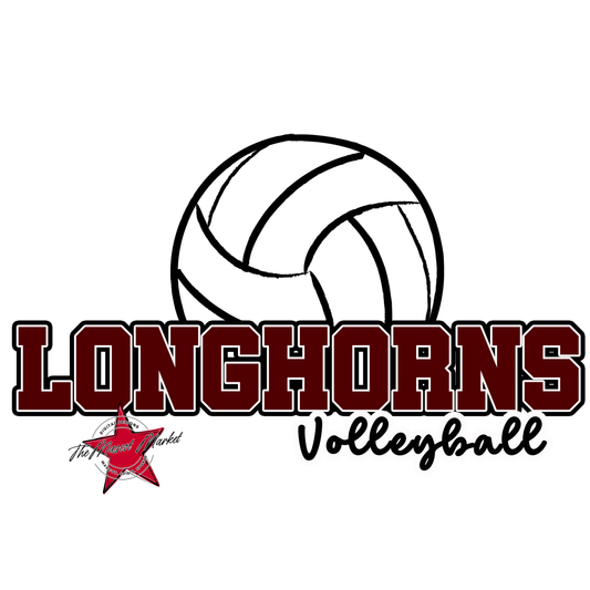Longhorns Varsity Volleyball-Maroon