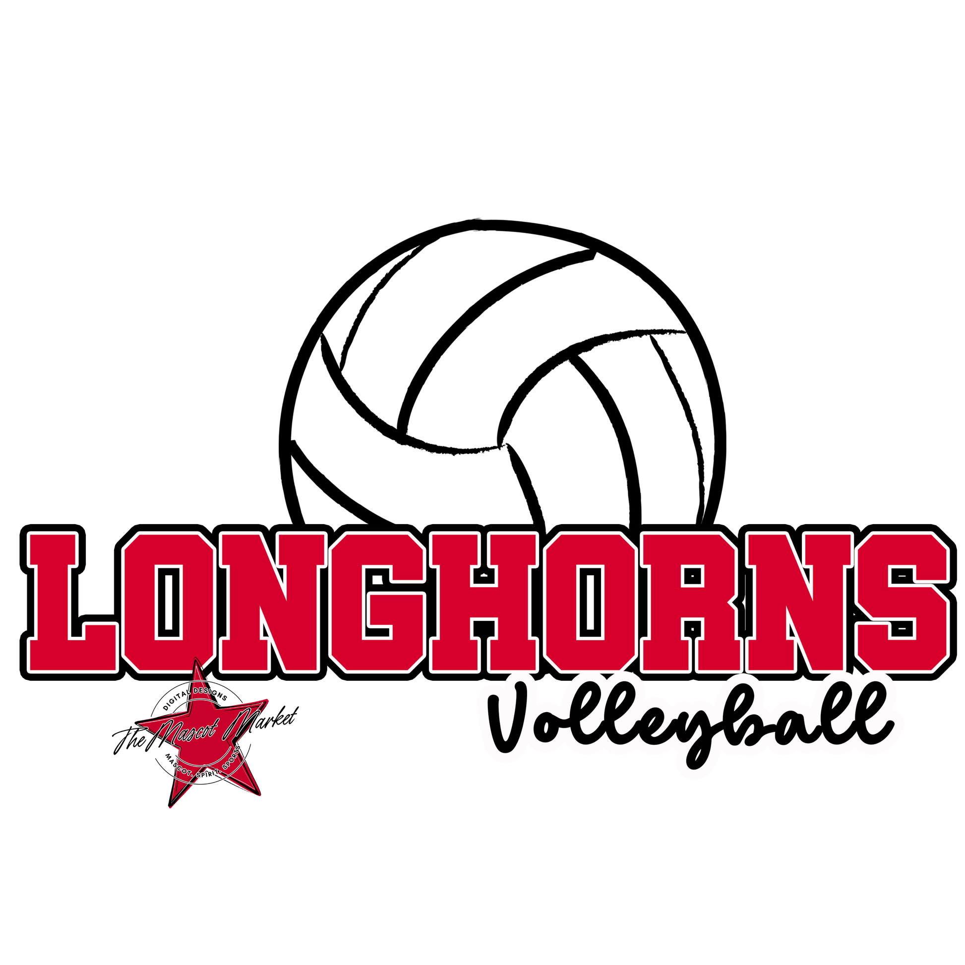Longhorns Varsity Volleyball-Red