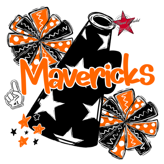 Mavericks Alpha Megaphone Design-Orange