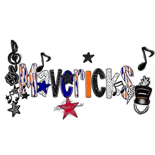 Mavericks Band Scrape-Blue-Orange