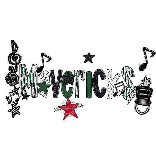 Mavericks Band Scrape-Green