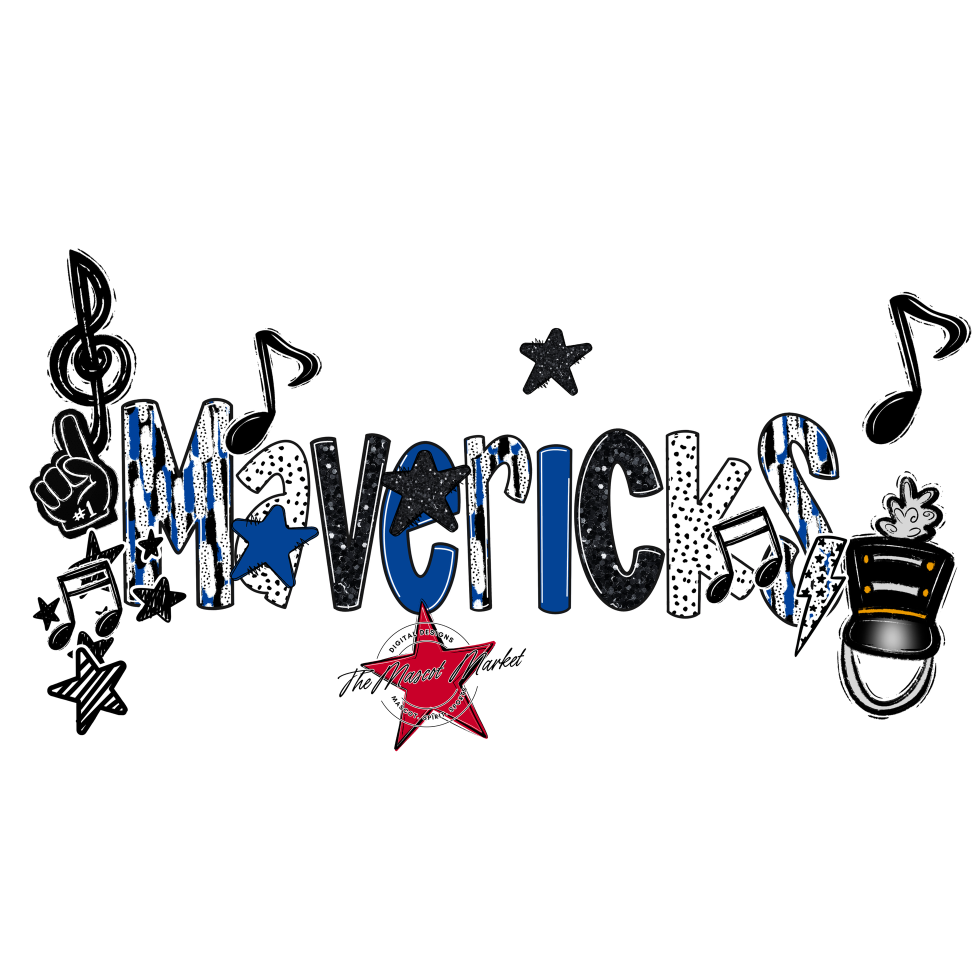 Mavericks Band Scrape-Off Blue