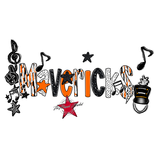 Mavericks Band Scrape-Orange