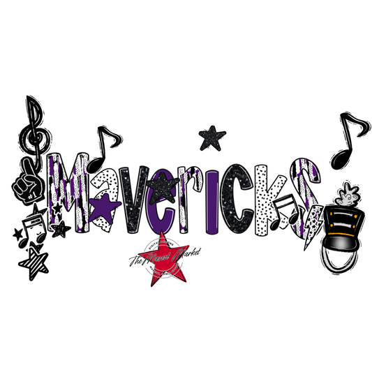 Mavericks Band Scrape-Purple