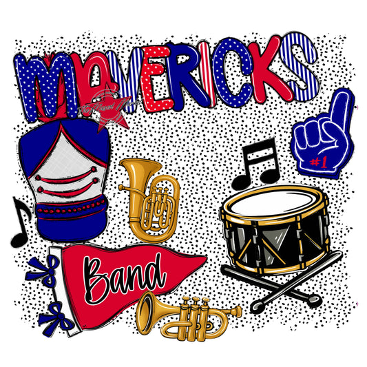Mavericks Band Spirit-Blue & Red