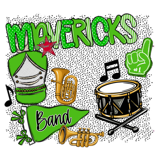 Mavericks Band Spirit-Bright Green