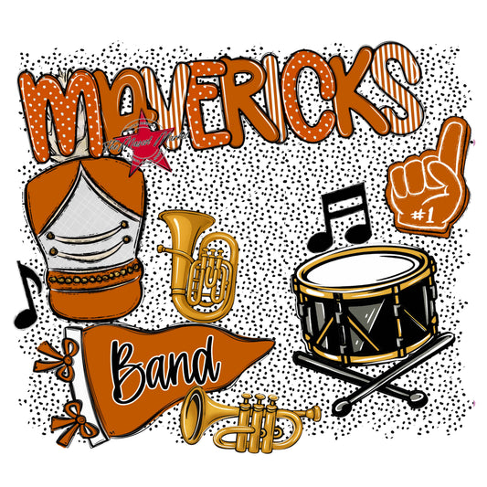 Mavericks Band Spirit-Burnt Orange