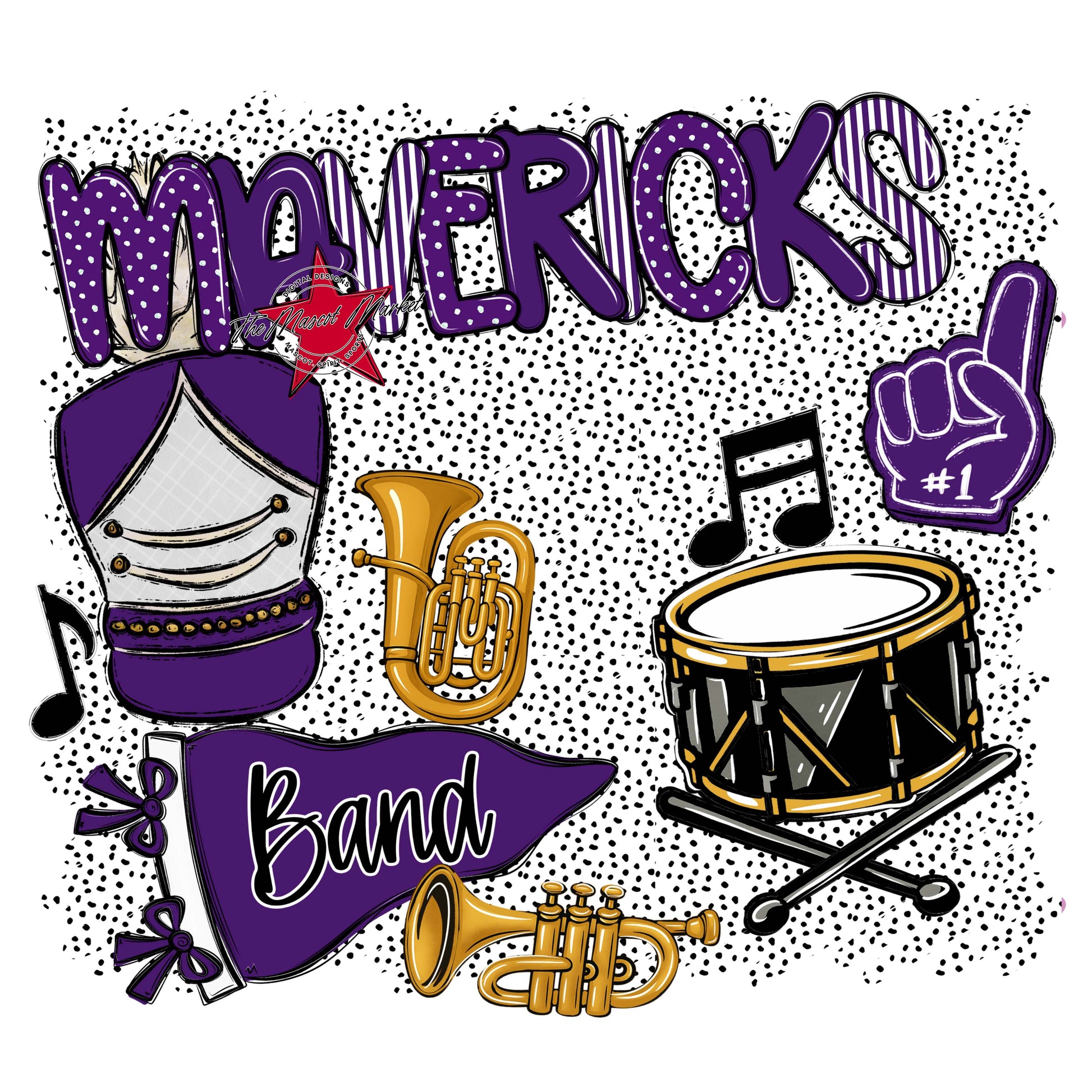 Mavericks Band Spirit-Purple