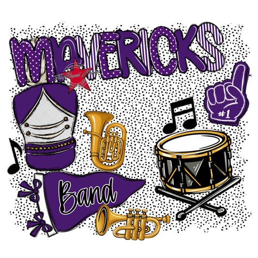Mavericks Band Spirit-Purple