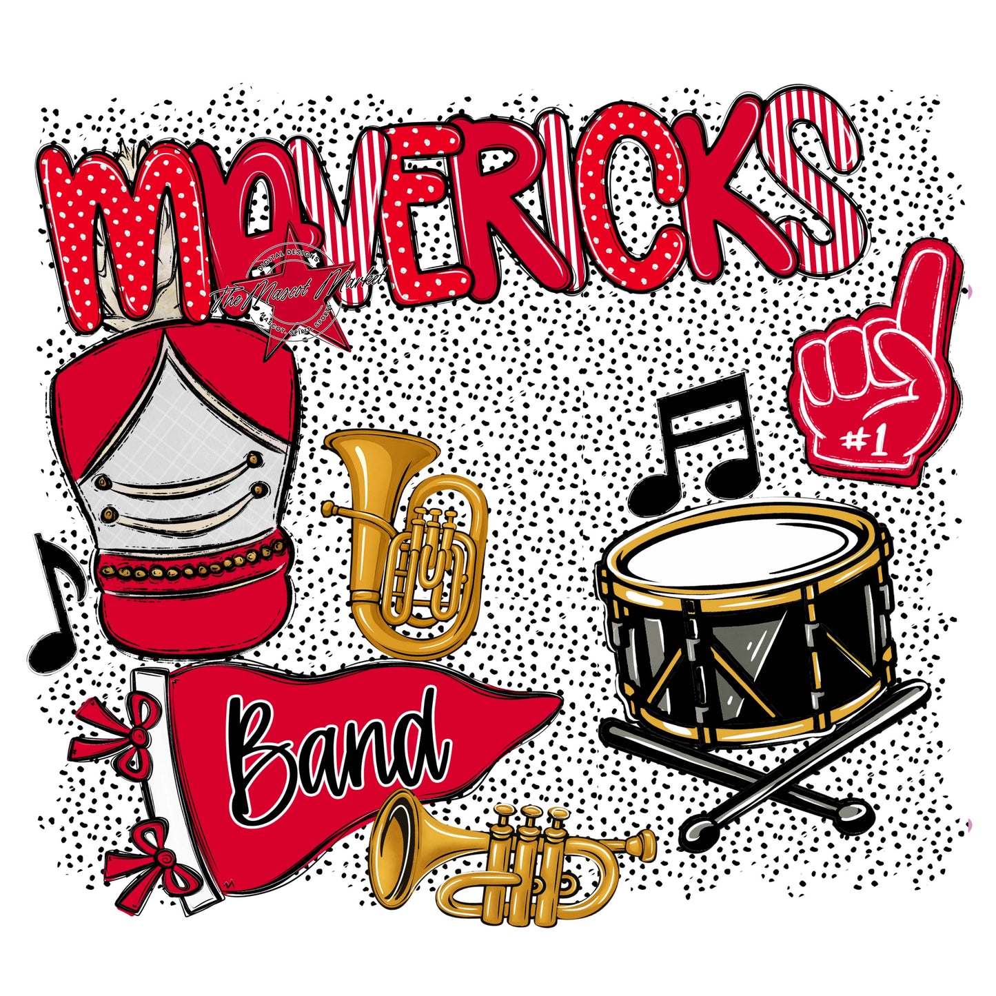Mavericks Band Spirit-Red
