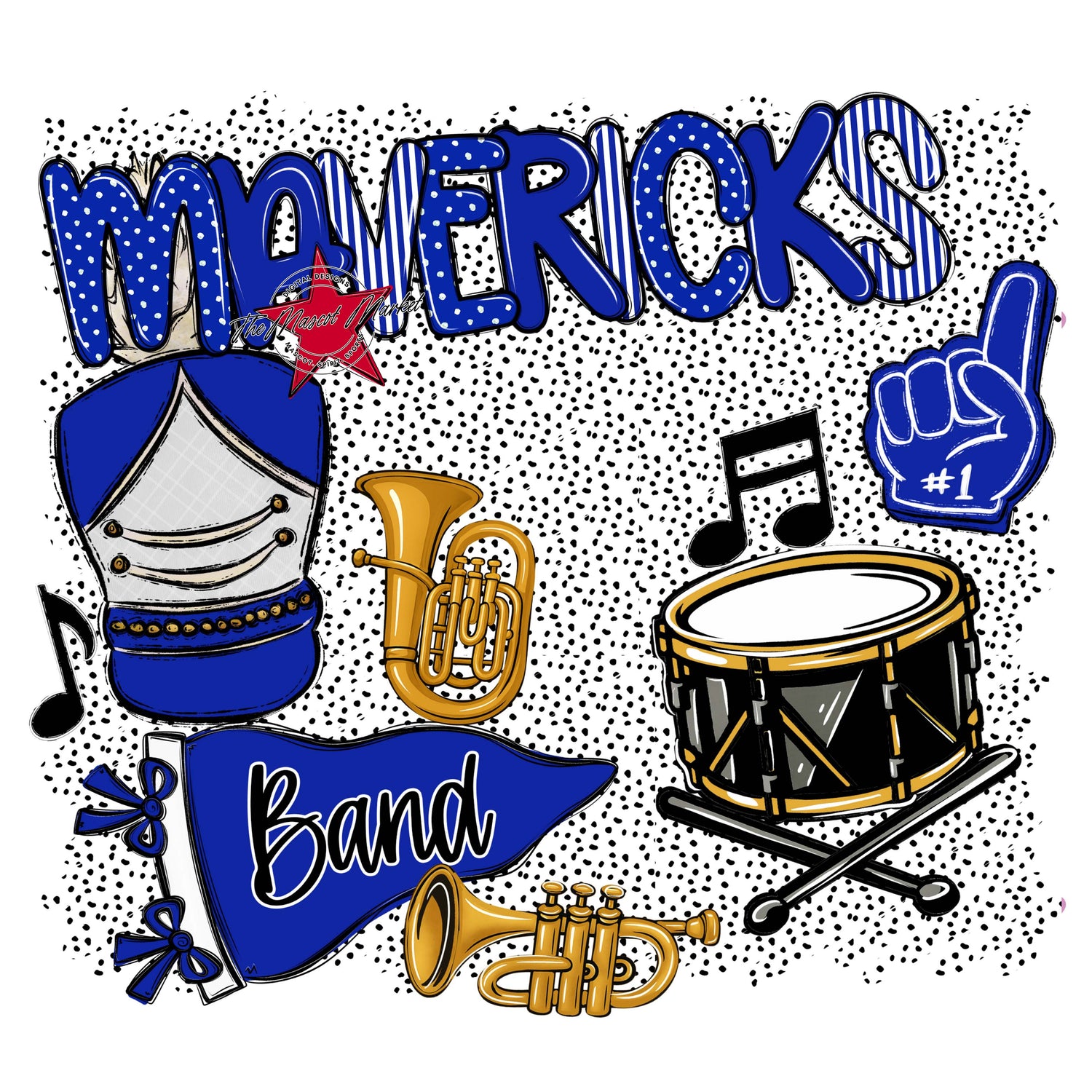 Mavericks Band Spirit-Royal Blue