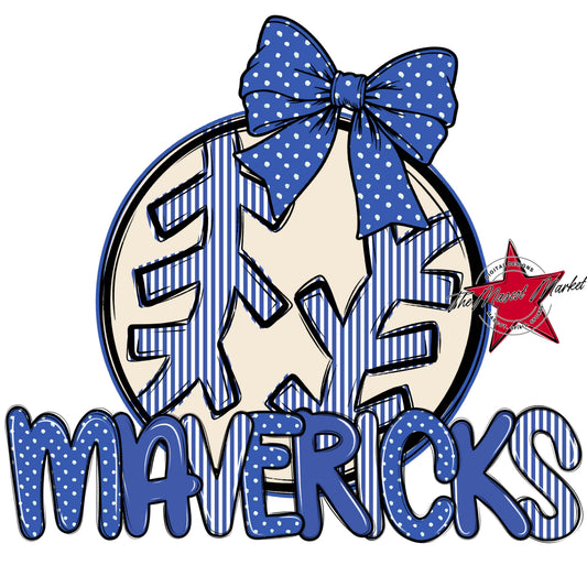 Mavericks Baseball-Softball Spirit Design-Off Blue
