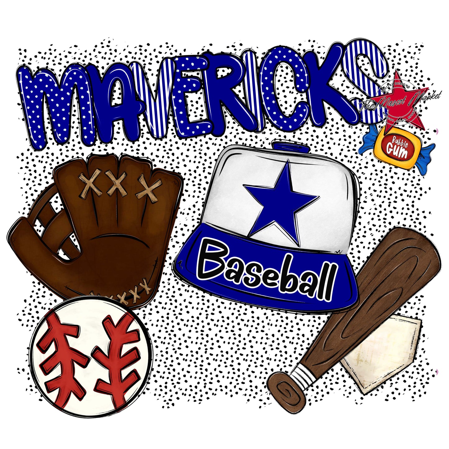 Mavericks Baseball Spirit-Blue