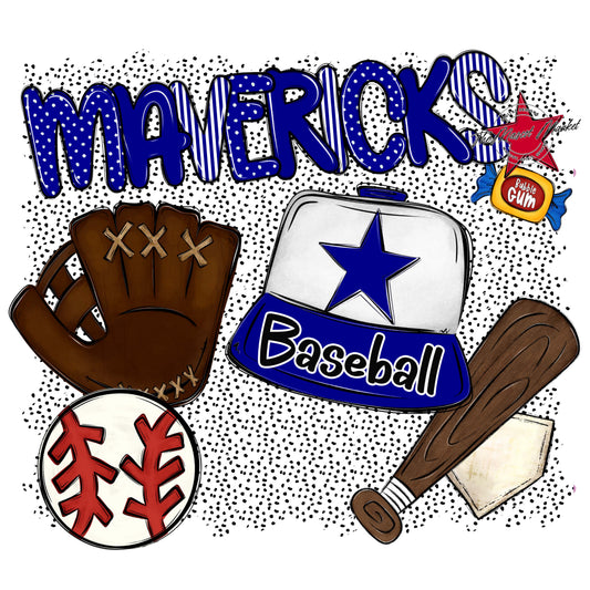 Mavericks Baseball Spirit-Blue