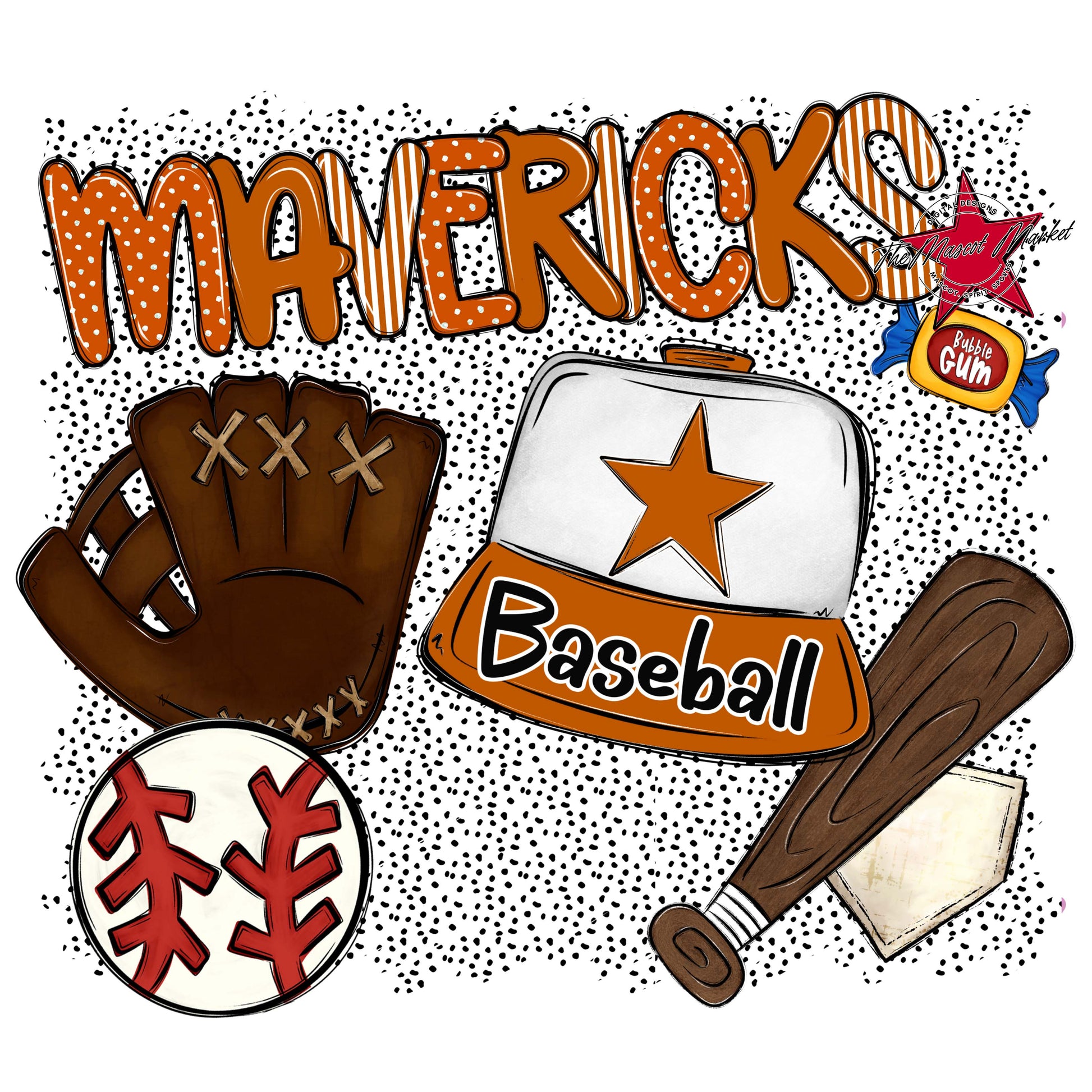 Mavericks Baseball Spirit-Burnt Orange