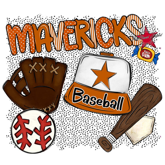 Mavericks Baseball Spirit-Burnt Orange