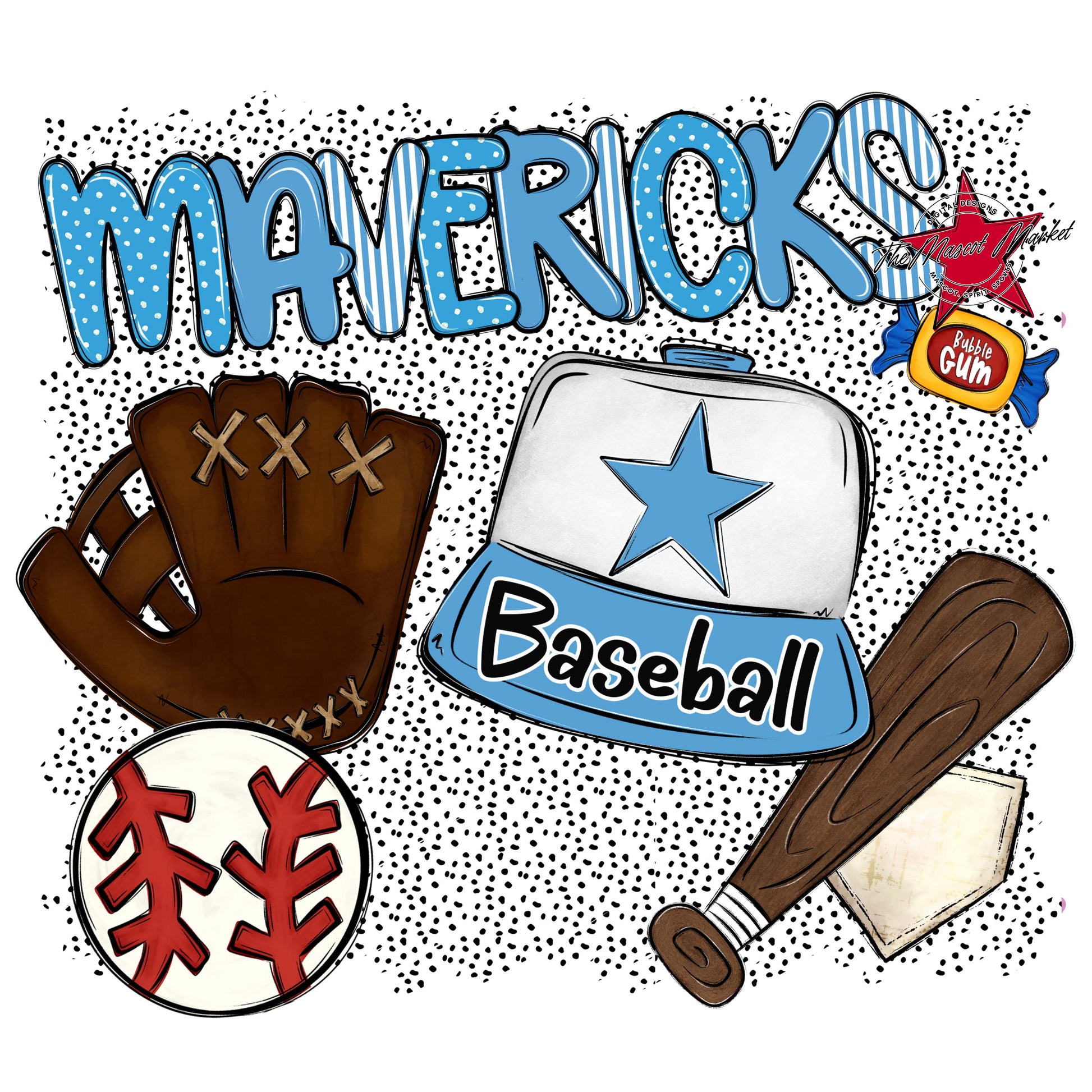 Mavericks Baseball Spirit-Carolina Blue