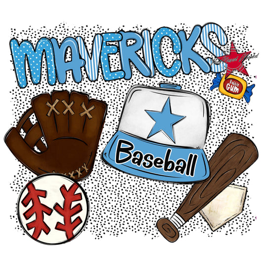 Mavericks Baseball Spirit-Carolina Blue