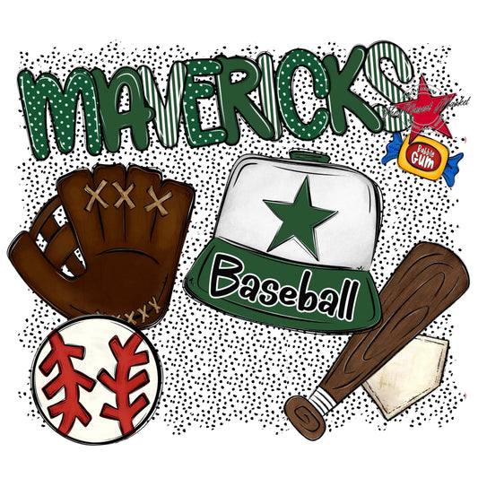 Mavericks Baseball Spirit-Green