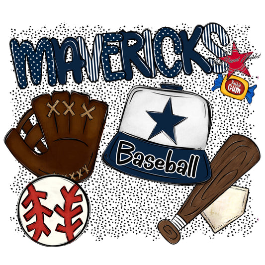 Mavericks Baseball Spirit-Navy