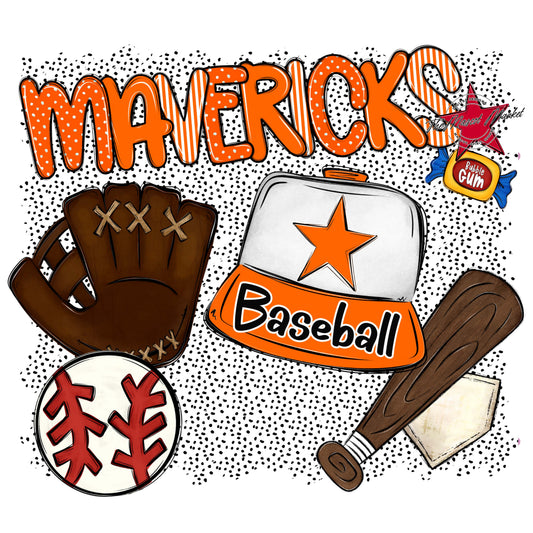 Mavericks Baseball Spirit-Orange