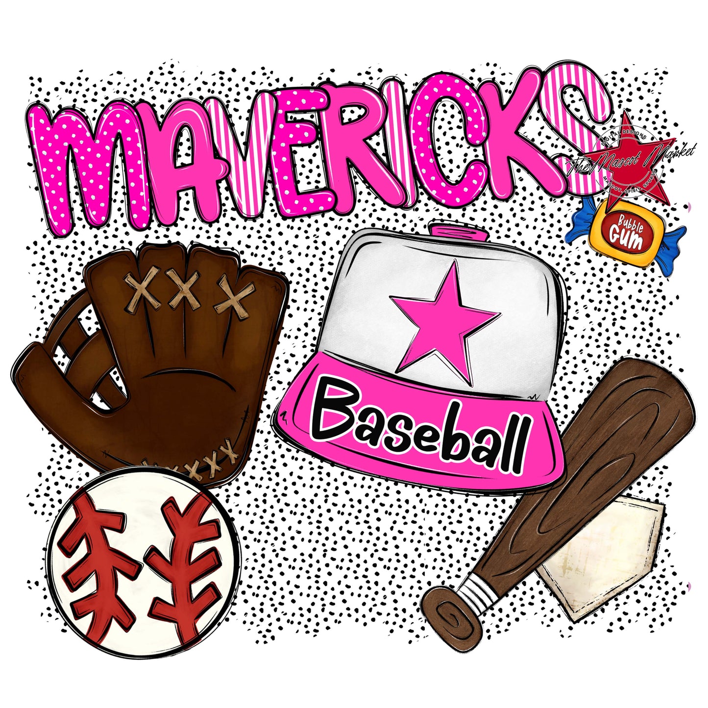 Mavericks Baseball Spirit-Pink