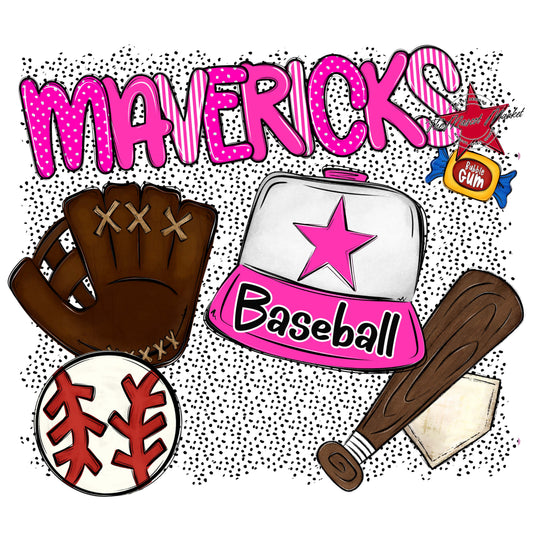 Mavericks Baseball Spirit-Pink