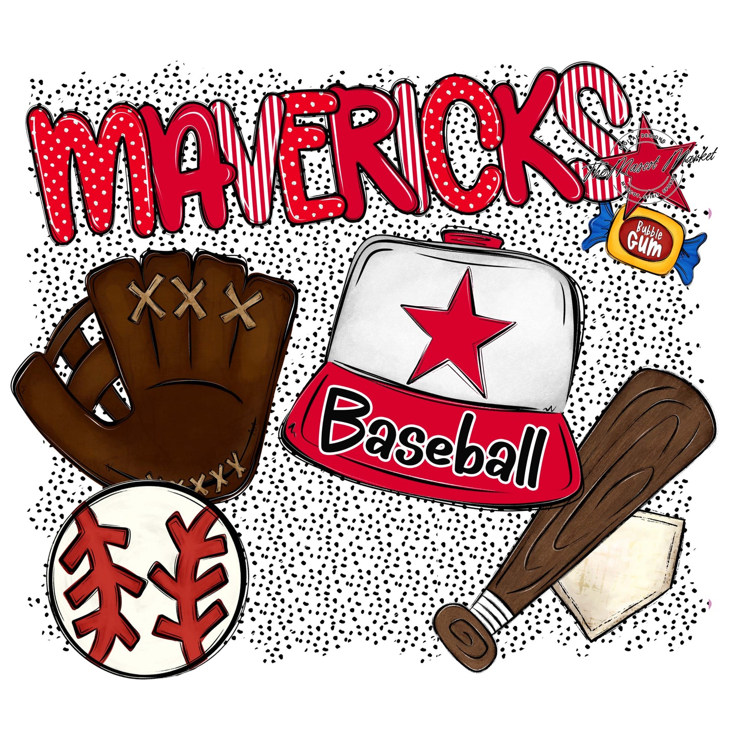 Mavericks Baseball Spirit-Red