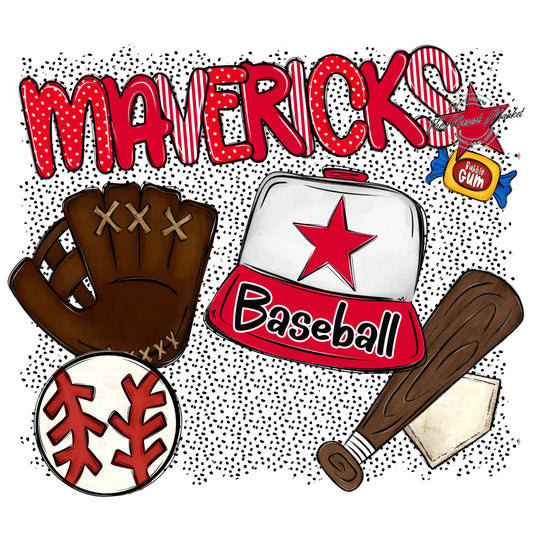 Mavericks Baseball Spirit-Red