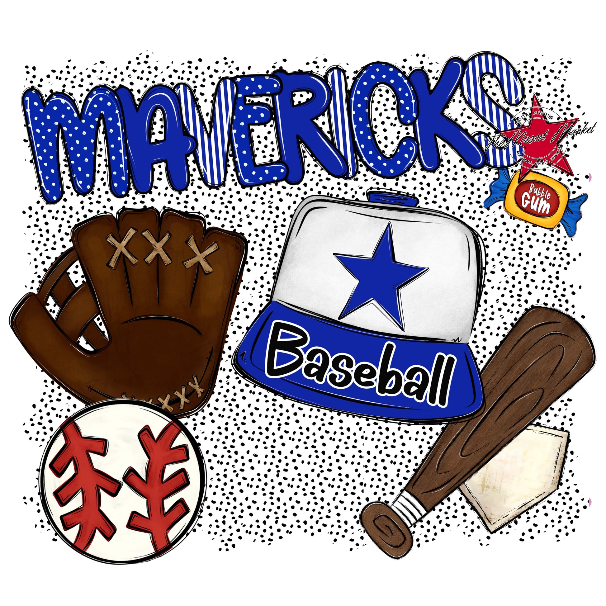 Mavericks Baseball Spirit-Royal Blue