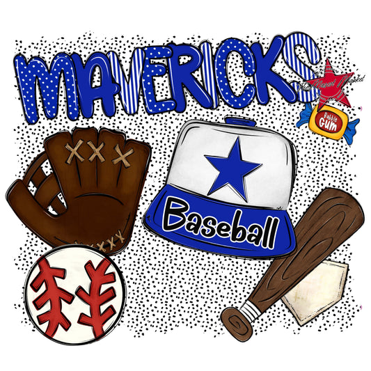 Mavericks Baseball Spirit-Royal Blue