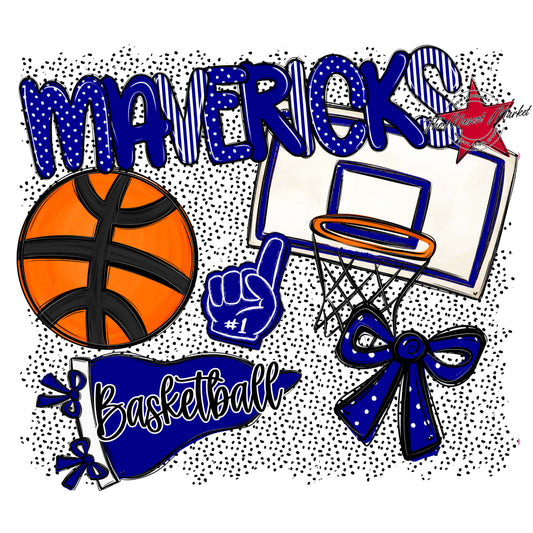 Mavericks Basketball Spirit-Blue