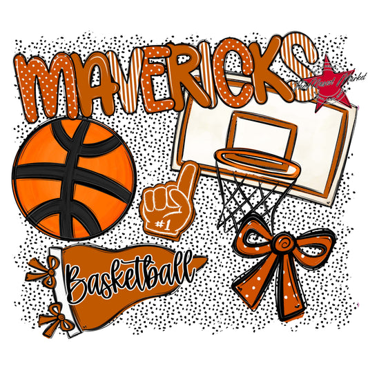 Mavericks Basketball Spirit-Burnt Orange
