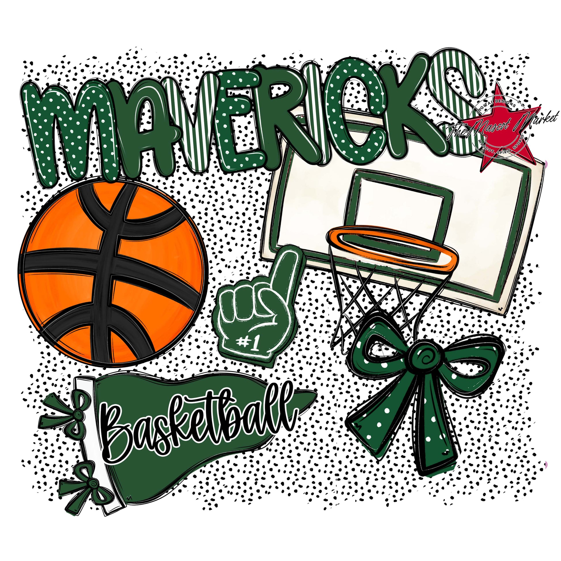 Mavericks Basketball Spirit-Green
