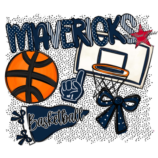 Mavericks Basketball Spirit-Navy