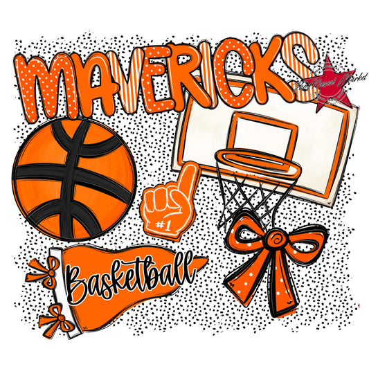 Mavericks Basketball Spirit-Orange