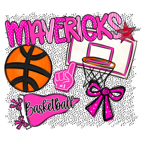 Mavericks Basketball Spirit-Pink