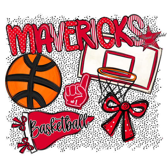Mavericks Basketball Spirit-Red