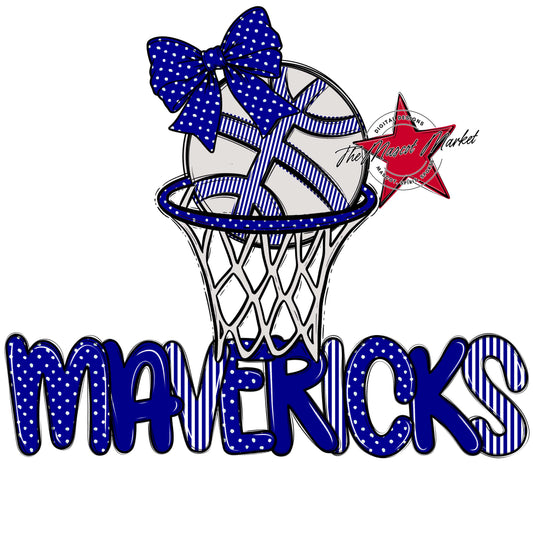 Mavericks Basketball Spirit Design-Blue