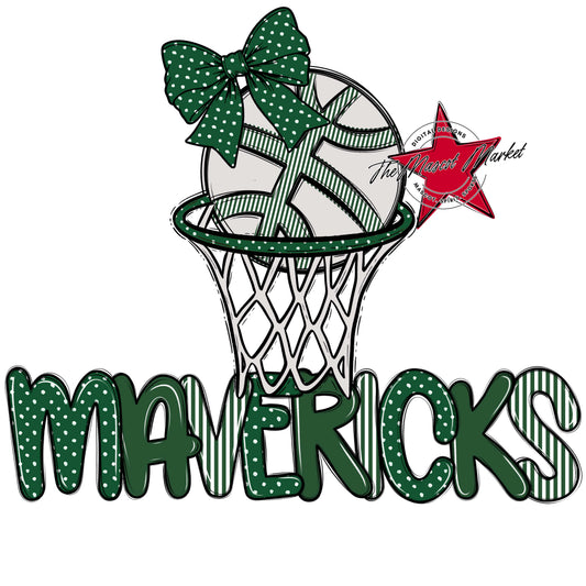Mavericks Basketball Spirit Design-Green