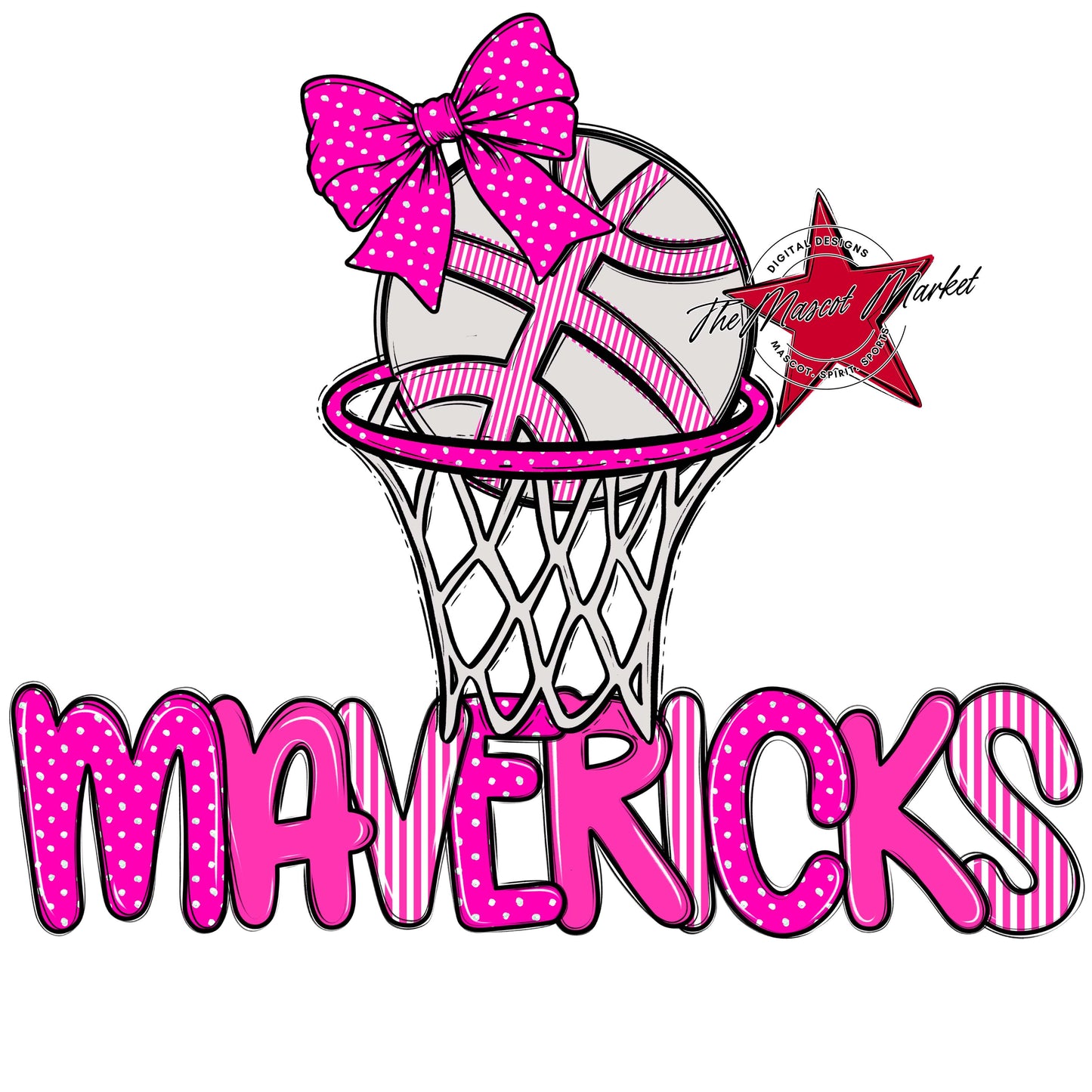 Mavericks Basketball Spirit Design-Pink